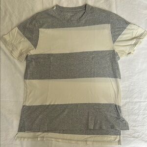 Five Four Gray and Cream Short Sleeve Tee